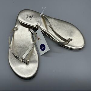 Shade & Shore Girls Kids Gold/Cali Flip Flop Sandals